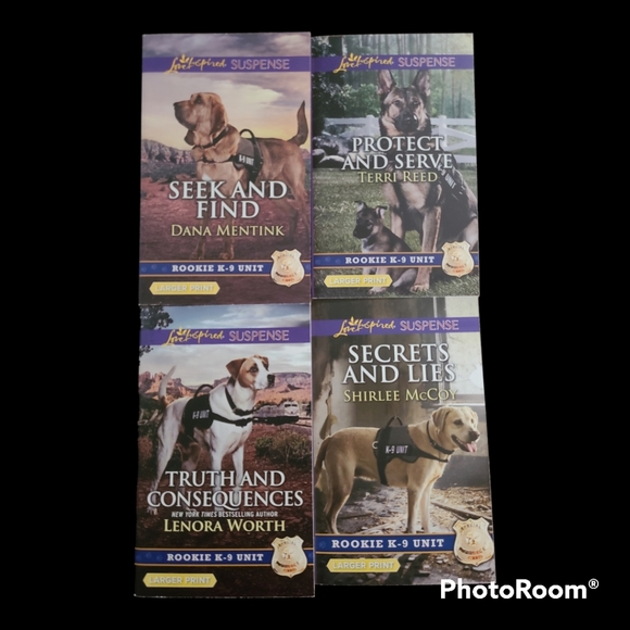 Love Inspired Suspense Rookie K-9 Larger Print 7 Paperback Books - Picture 2 of 12